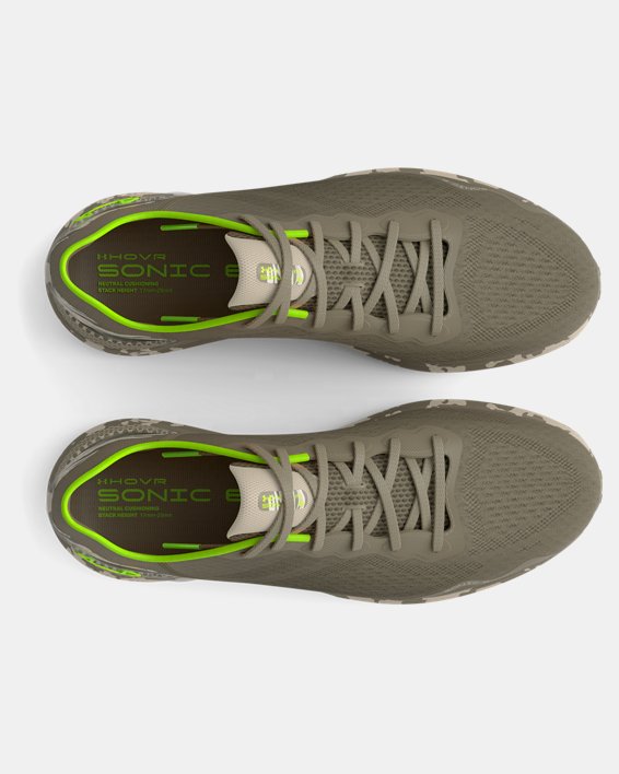 Men's UA HOVR™ Sonic 6 Camo Running Shoes, Green, pdpMainDesktop image number 2